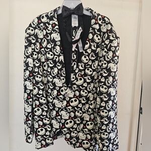 Disney NWT Nightmare Before Christmas Black and White Blazer with Bow Tie Sz XL‎